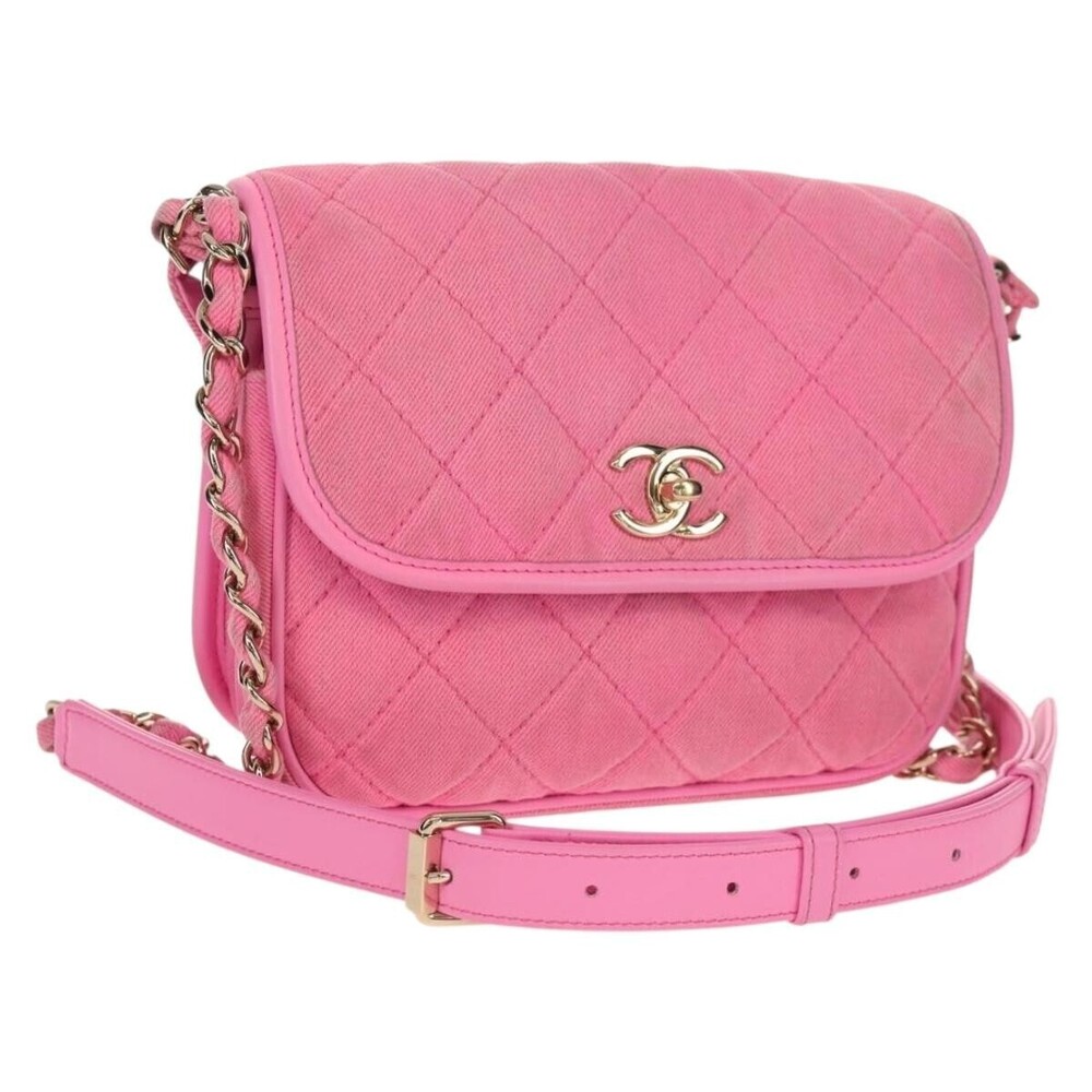 Chanel Flap Messenger Quilted Denim Small